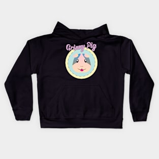 Grinny Pig Gift for Guinea Pig Lovers Cute Guinea Pig Kids Hoodie